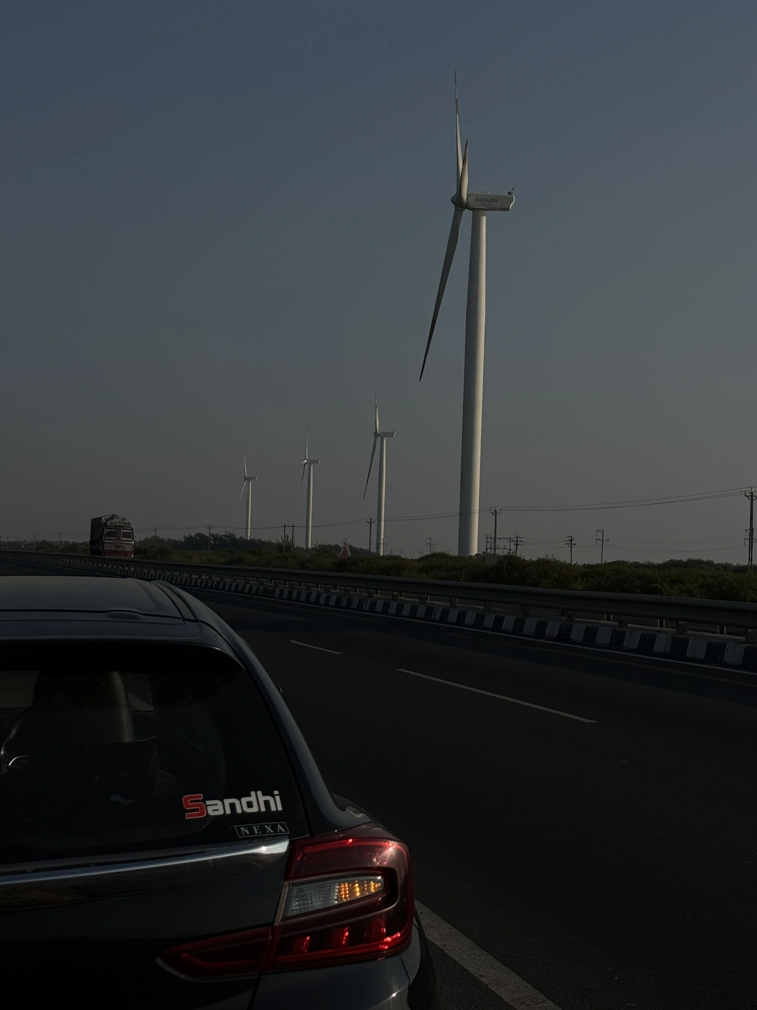 Rental Baleno on the Gujarat highway